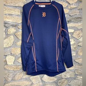 Detroit tigers Navy and Orange Athletic Shirt